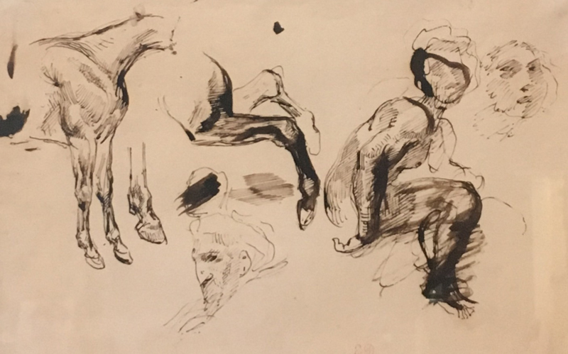 Eugene Delacroix - Study of Figures and Horses